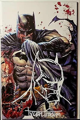 Buy Batman #136 Virgin Battle Damage Artist Signature + Sketch Tyler Kirkham COA • 200.79£