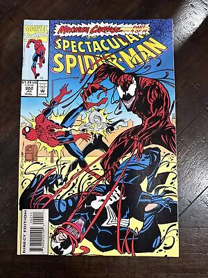 Buy Spectacular Spider-Man  #202 Maximum Carnage Part 9 Marvel 1993 • 14.22£