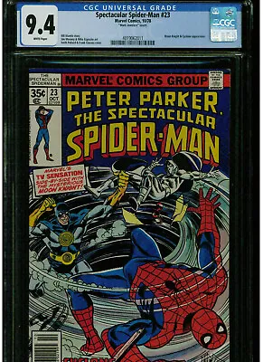 Buy Spectacular Spider Man #23 Cgc 9.4 White Pages Early Moon Knight Mark Jeweler Ed • 142.40£