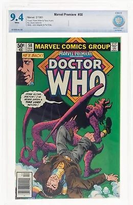 Buy Marvel Premiere #58 CBCS 9.4 1981 Doctor Who Frank Miller & Austin Cover Cgc 🔥 • 46.65£