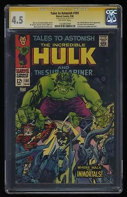 Buy Tales To Astonish #101 CGC VG+ 4.5 SS Signed Stan Lee! Marvel 1968 • 315.85£