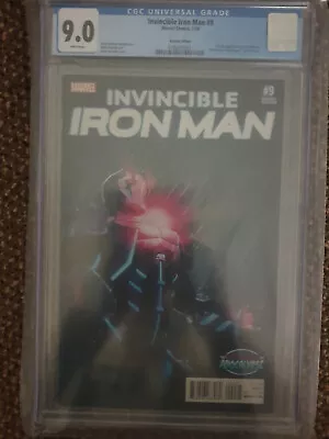 Buy The Invincible Iron Man 9 Variant Turcotte CGC 9.0 *Marvel, 2016, UK Seller* • 219.99£