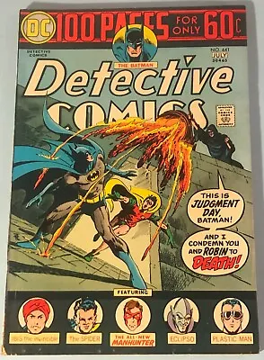 Buy Detective Comics 441 F/VF 1974 DC Batman Manhunter 100 Page 1st Harvey Bullock • 23.83£