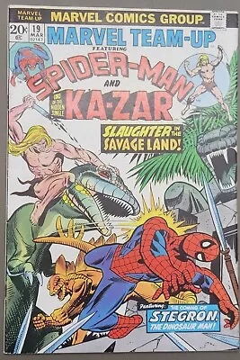 Buy Marvel Team-Up #19 - Spider-Man & Ka-Zar, 1st Appearance Stegron VF 8.0  C.2 • 19.71£