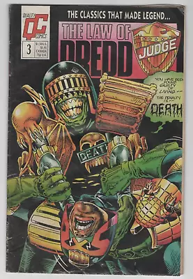 Buy QC Comics :  The Law Of Dredd #3 Released By Fleetway Quality On June 1, 1989. • 2.50£