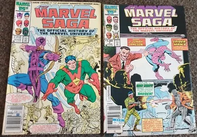 Buy Original Marvel 'Marvel Saga' Comics, Issues #7 ('86) And #15 ('87) • 2£