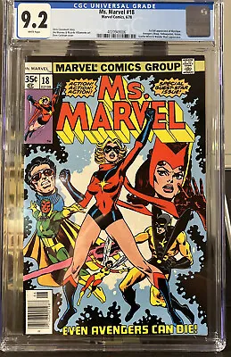 Buy Ms. Marvel #18 6/78 Cgc 9.2 White Pages! First Mystique Excellent Key High Grade • 359.78£