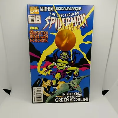 Buy The Spectacular Spiderman #225 Holodisk The New Green Goblin 1995 • 7.14£