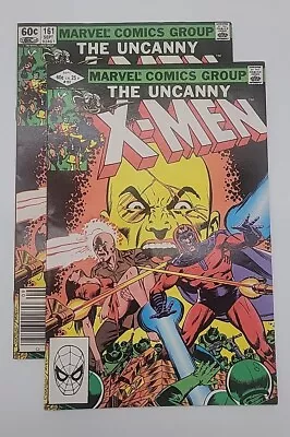 Buy Lot Of 2 '82 Uncanny X-Men #161 Direct Marvel 1st Series Origin Magneto PICS! • 11.82£