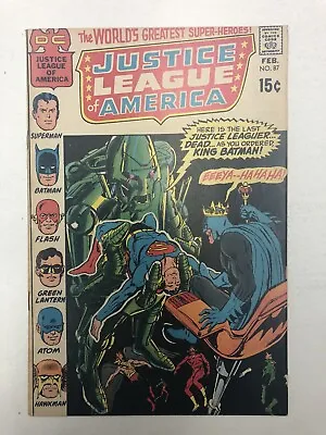 Buy JUSTICE LEAGUE OF AMERICA #87 VF- NEAL ADAMS ZATANNA App BATMAN 1970 DC Comics • 15.77£