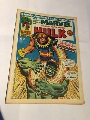 Buy Mighty World Of Marvel No. 65 Marvel Comics Group UK Magazine Dec 1973 HULK • 3.99£