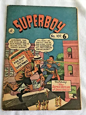 Buy Rare Australian Reprint Adventure Comics #241 Entitled Superboy (#107)  1958 • 23.95£