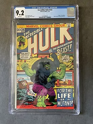Buy 1973 Incredible Hulk 161 CGC 9.2 Death Of Mimic Beast And Vera Cantor App • 256.44£