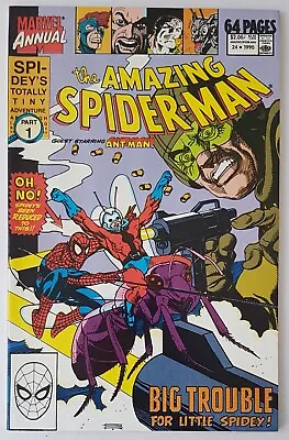 Buy Amazing Spiderman Annual #24, Marvel Comics 1990, Ant Man & Sandman App • 3.99£