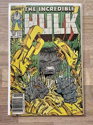 Buy Marvel Comics The Incredible Hulk #343 1988 Rare Newsstand Variant Mcfarlane • 14.99£