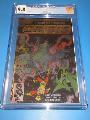 Buy Crisis On Infinite Earths #1 Facsimile Reprint Foil CGC 9.8 NM/M Gorgeous Gem • 55.33£
