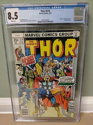Buy Thor #274 CGC 8.5  1st App Of Hoder  1978  Death Of Balder  *Marvel Comics* 🇺🇸 • 54.55£