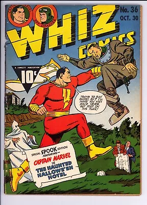Buy Whiz Comics #36 GD (Trimmed) Fawcett (1942) - 1st Halloween Story In Comics • 91.35£