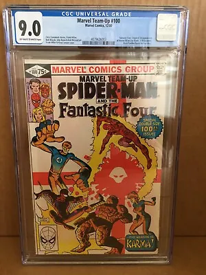 Buy Marvel Team-up #100 Cgc 9.0 1980 Spider-man And The Fantastic Four Super Nice • 39.48£