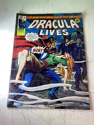 Buy Dracula Lives #No 13 UK 1975 Marvel Comic Version Tomb Of Dracula Very Good • 9.99£
