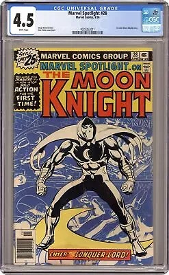 Buy Marvel Spotlight #28 CGC 4.5 1976 4025263011 1st Solo Moon Knight App. • 70.36£
