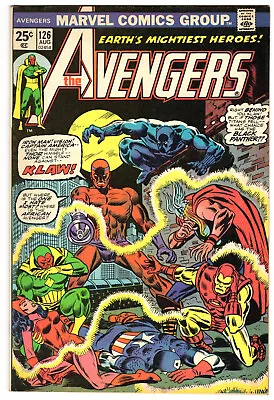 Buy Avengers #126 Very Fine-Near Mint 9.0 Iron Man Thor Vision Black Panther 1974 • 27.58£