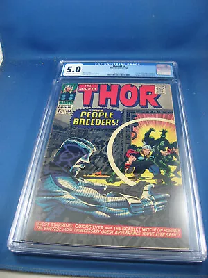 Buy Thor 134 Cgc 5.0 First High Evolutionary Marvel 1966 • 131.92£