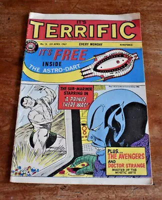 Buy IT'S TERRIFIC No 3, 29 April 1967 Power / Marvel Comic - Stan Lee, Jack Kirby • 14.99£