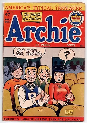 Buy Archie Comics #47 (Archie, 1950) GGA, Betty + Veronica Pin Ups! | VG 4.0 • 71.15£