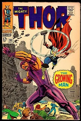 Buy THOR #140  Early KANG THE CONQUEROR!  1st GROWING MAN!  JACK KIRBY!   FINE (6.0) • 40.17£