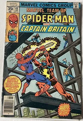 Buy Marvel Team-Up #65 VG 1978 1st Captain Britain Spider-Man Marvel Comics Key • 15.73£