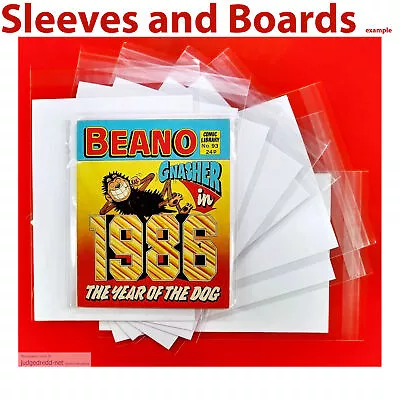 Buy Beano Comic Library Size SIze1 Comic Bags And Backing Sheets X 25 Fits # 1 Up • 18.99£