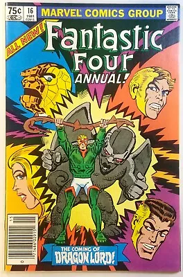 Buy Fantastic Four Annual #16 VF/NM 9.0 Steve Ditko Art 1981, 1st Dragon Lord • 4.76£