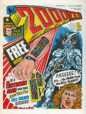 Buy 2000AD Prog 2 1st Judge Dredd Issue 1st Dan Dare Comic Bag And Baord 77 1977 UK • 836£