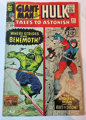 Buy Marvel Comics Silver-age Tales To Astonish 67 Giant-man Hulk 1965! • 19.99£