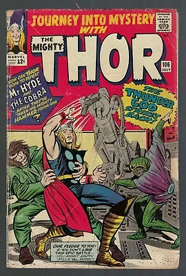 Buy Marvel Comics Journey Into Mystery 106 Thor Strikes Again 1964  4.0 VG  Mr Hyde • 56.99£
