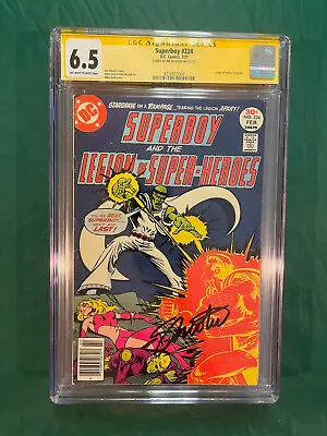 Buy Superboy #224 CGC 6.5 SS Signed Jim Shooter 1977 Legion Of Super-Heroes DC • 178.15£