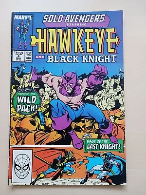 Buy Solo Avengers #4 (vol 1) Hawkeye And Black Knight / Marvel / Mar 1988 / V/g • 5.45£