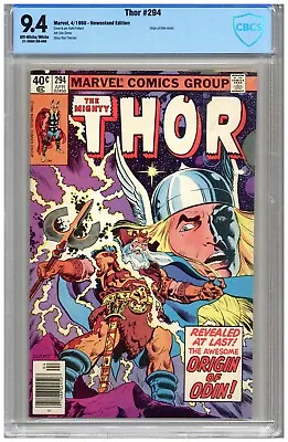 Buy Thor  # 294   CBCS   9.4   NM   Off White/wht Pgs   4/80  Newsstand Edition  Ori • 139.92£