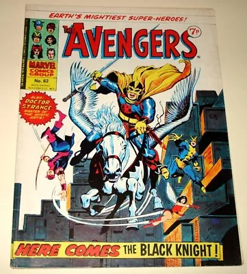 Buy The AVENGERS # 62 Marvel UK Comic Nov 23rd 1974  VG  1st Appearance BLACK KNIGHT • 3.99£