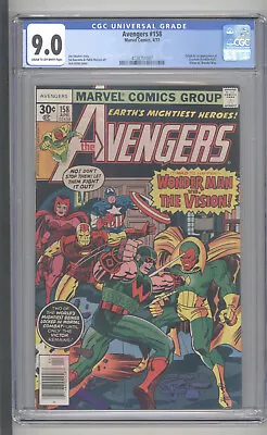 Buy Avengers #158 Cgc 9.0  Origin & 1st Appearance Of Graviton Vision Vs. Wonder Man • 138.24£