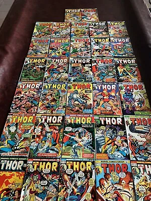 Buy THOR ~ Nice Lot Of 32 Comic Books 1972-76. All Complete. Firelord. Hercules.#203 • 396.43£
