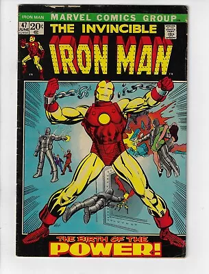 Buy The Invincible Iron Man 47 Marvel Comic Book 1972 • 32.10£