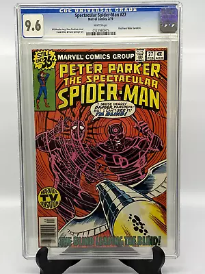 Buy Spectacular Spider-Man #27 CGC 9.6 White ~ Frank Miller OLD LABEL NOT PRESSED • 125.51£