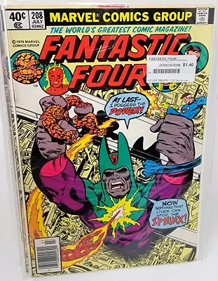 Buy Fantastic Four #208 Champions Of Xandar 1st Appearance *1979* Newsstand 5.0 • 4.08£