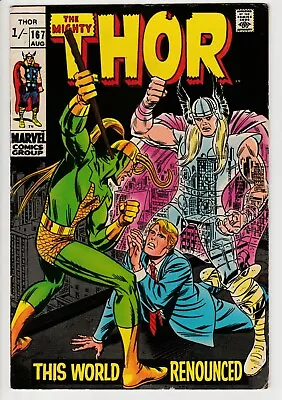Buy The Mighty THOR #167 • 1968 • Vintage Marvel 12¢ •  This World Renounced!  • 8.50£