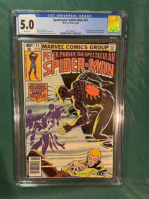 Buy SPECTACULAR SPIDER-MAN #43 CGC 5.0 1ST BELLADONNA! + OG Hobgoblin! MARVEL 1980 • 31.53£