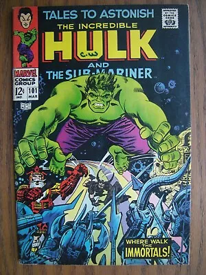 Buy Marvel Comics Tales To Astonish #101 1968 Last Issue Hulk-sub-mariner Silver Age • 39.98£