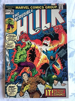 Buy Incredible Hulk 166 (1973) 1st App Of Zzzax. Hawkeye App, Cents • 12.99£