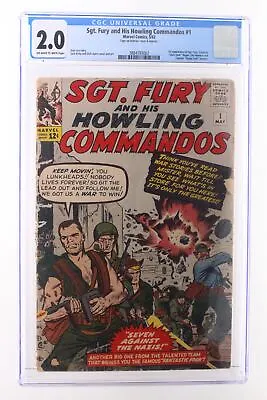 Buy Sgt. Fury And His Howling Commandos #1 - Marvel Comics 1963 CGC 2.0 1st App Fury • 461.26£